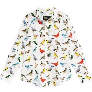 Lesley Evers KATHRYN Birds Blouse Size XS